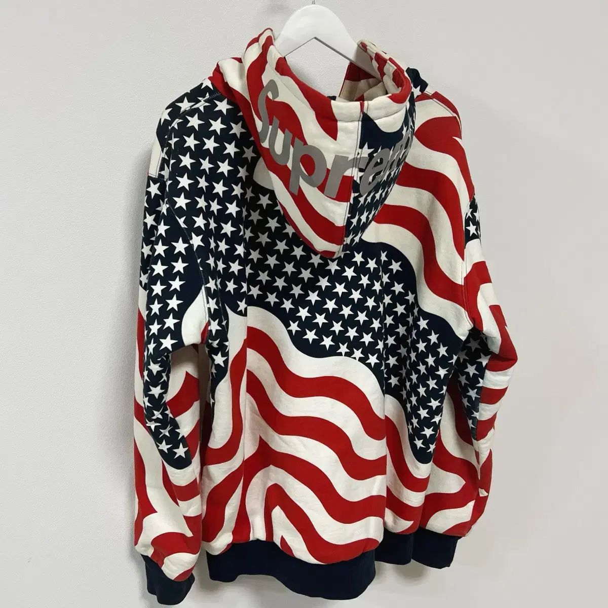 XL シュプリーム 14FW 3M リフレクティブ 星条旗 サーマル フーディー