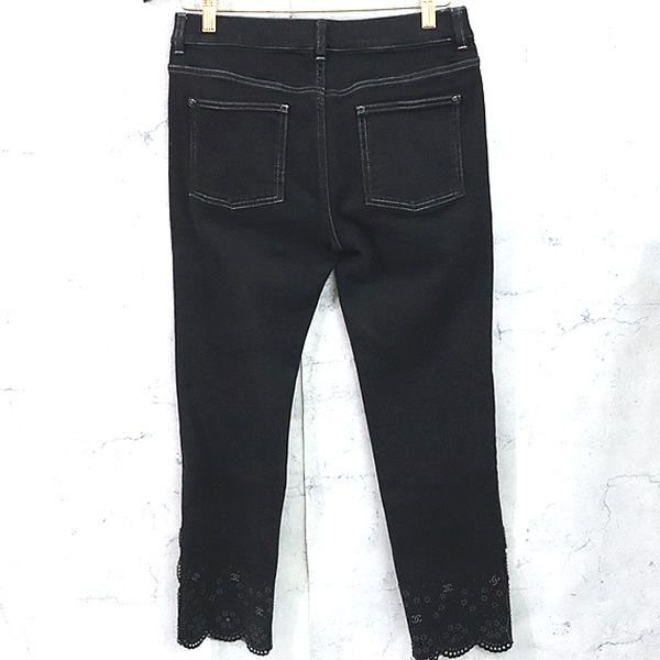 広尾店】美品 シャネル CHANEL デニムパンツ ブラック P52756 size:40  