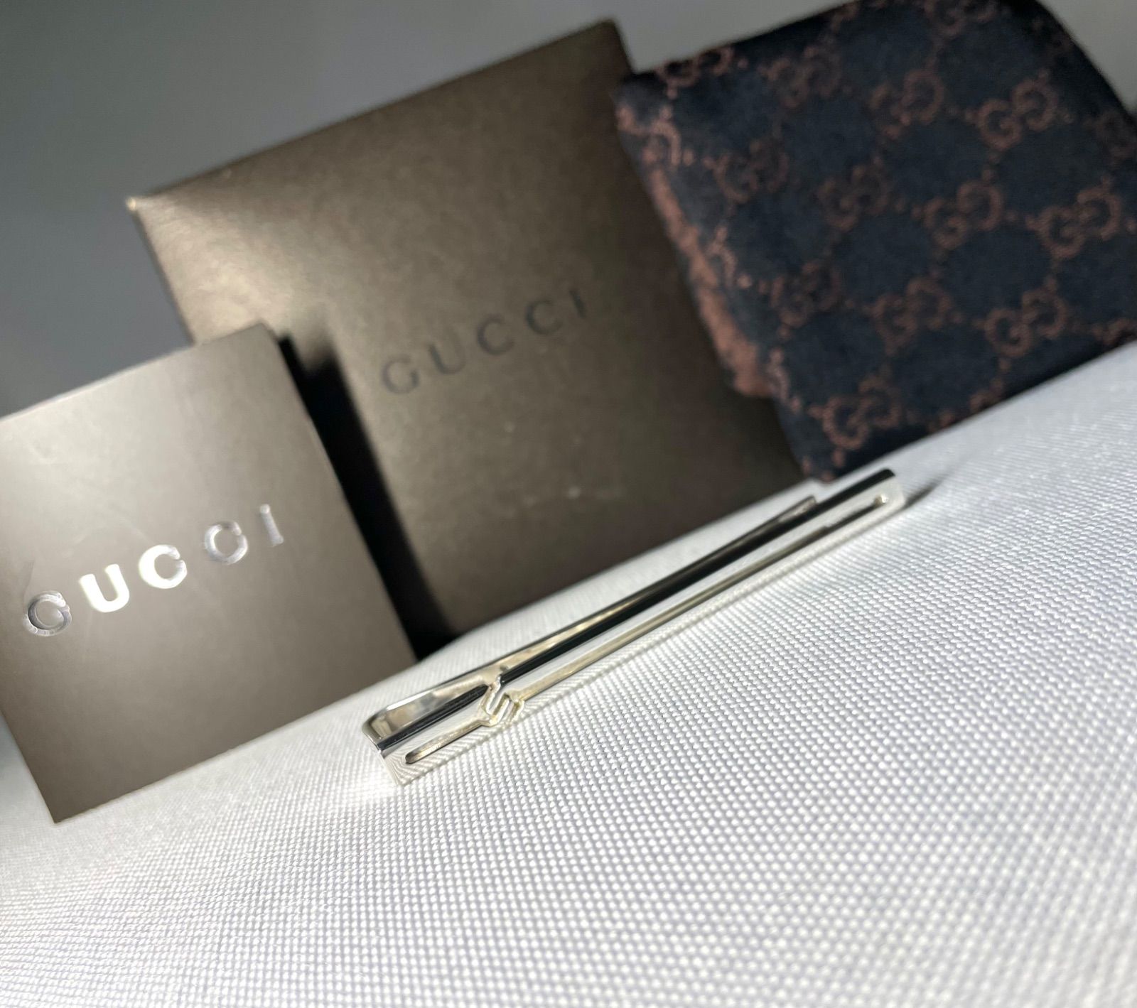 美品 GUCCI グッチ インターロッキング ノットG スターリングシルバー