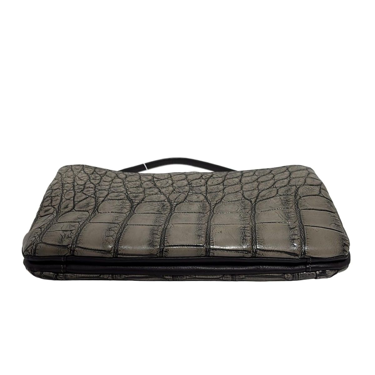 BEAUGRAND(ボーグラン) ハンドバッグ美品 - グレーベージュ 型押し加工  