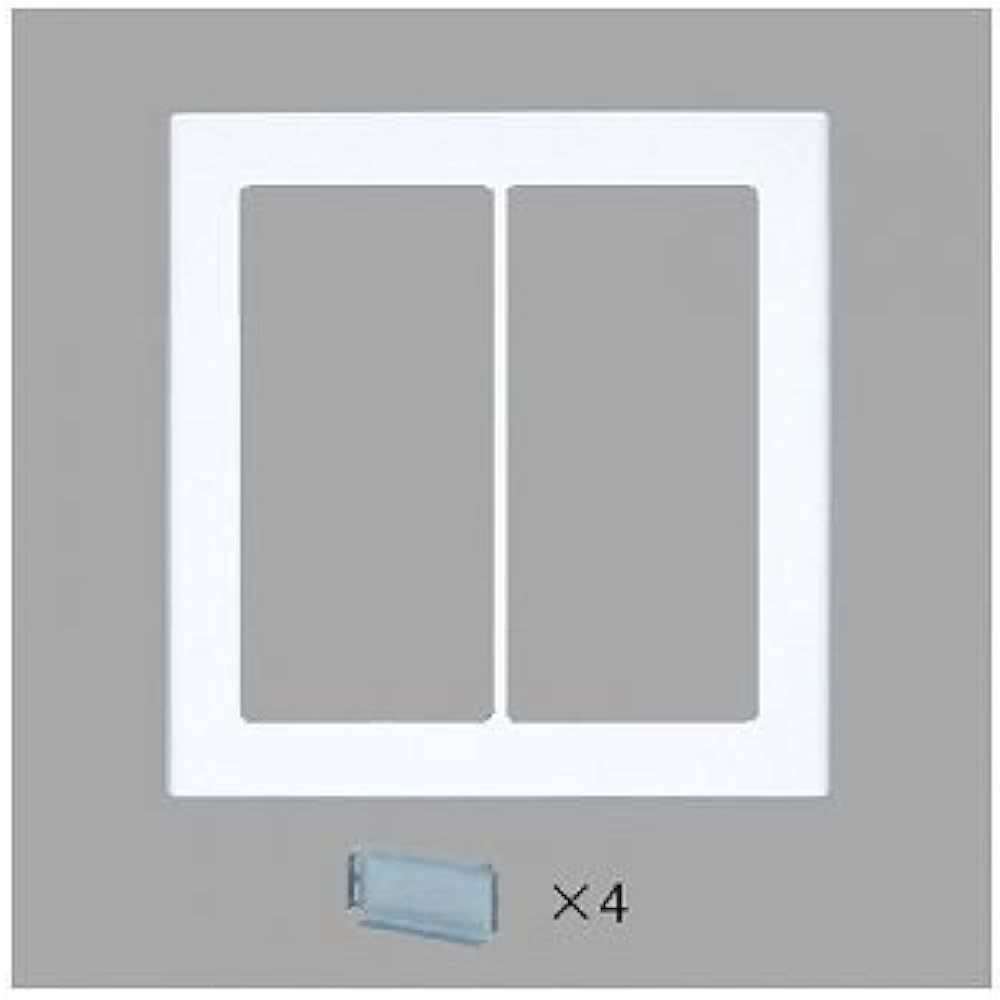 耐火用 パナソニック コスモシリーズワイド21 簡易耐火スイッチプレート2連 スクエア WT 8322 W セット