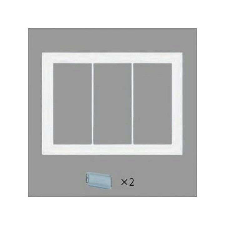 耐火用 パナソニック コスモシリーズワイド21 簡易耐火スイッチプレート3連 スクエア WT 8337 W セット