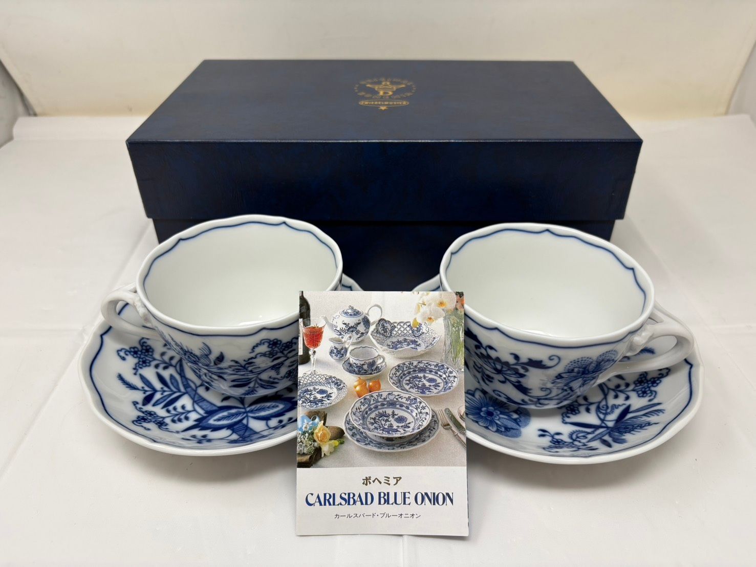 ◇未使用 保管品 BOHEMIA ボヘミア ZWIEBELMUSTER カップ＆ソーサー 2 