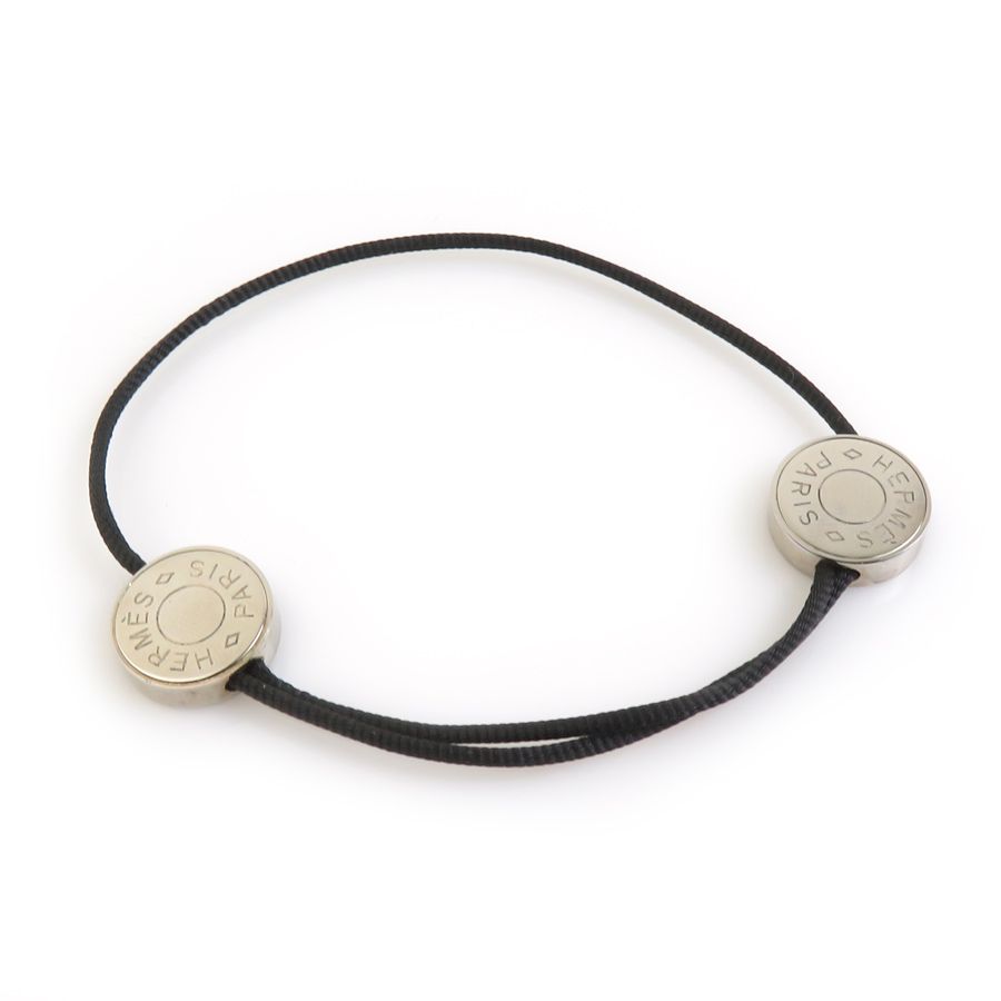 HERMES セリエ コードブレスレット バングル メタル ロゴ コットンコード エルメス HERMES ブレスレット セリエ コード - メルカリ
