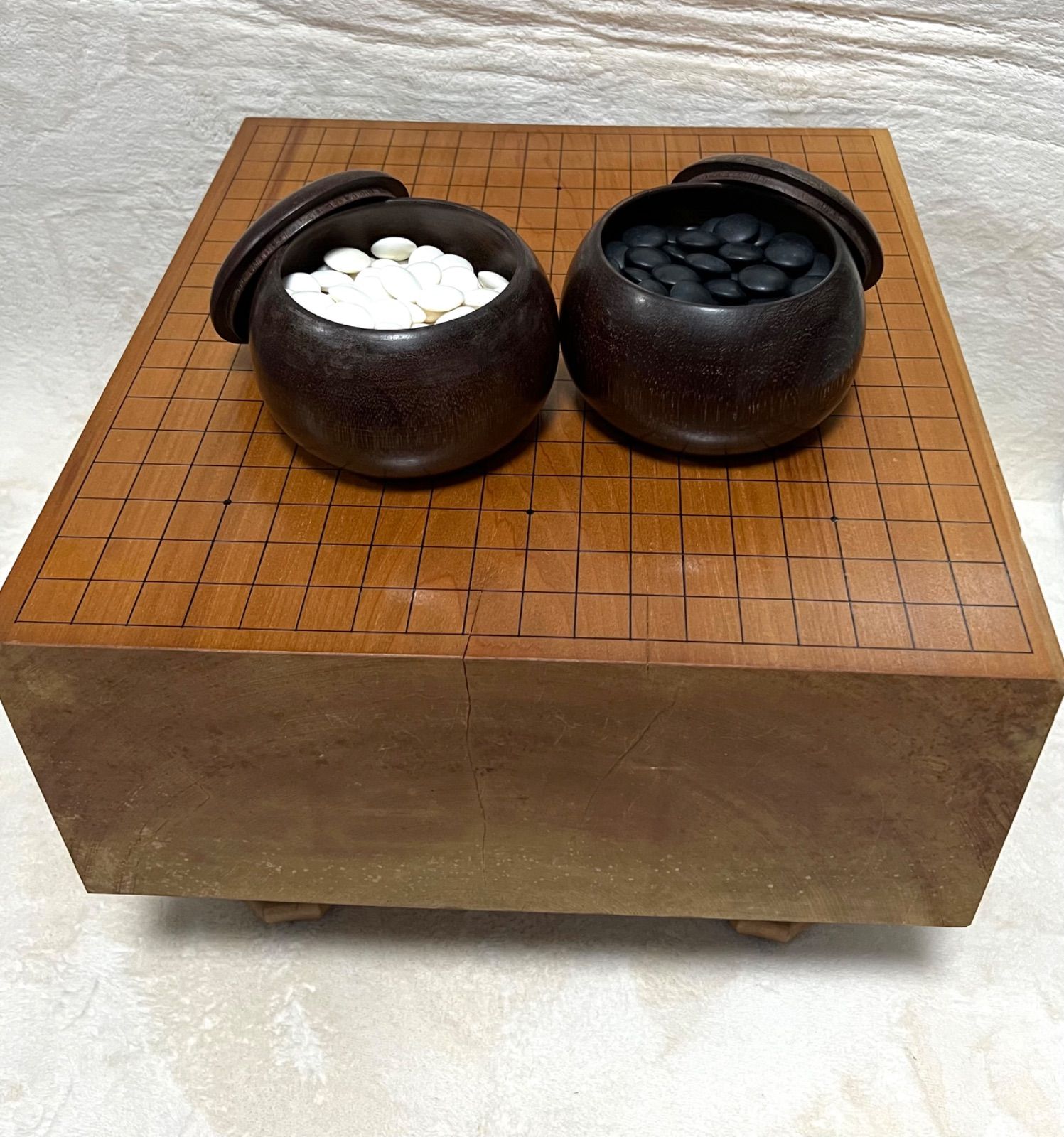囲碁 碁盤 蛤碁石 本那智黒 碁笥 - メルカリ