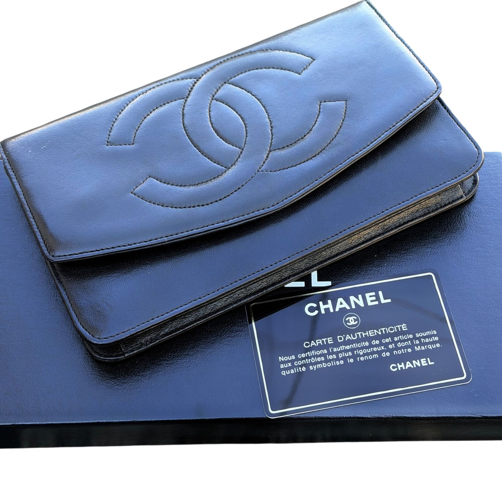 超美品◇本物シャネルCHANELラムスキンデカココマークCCゴールド金具 