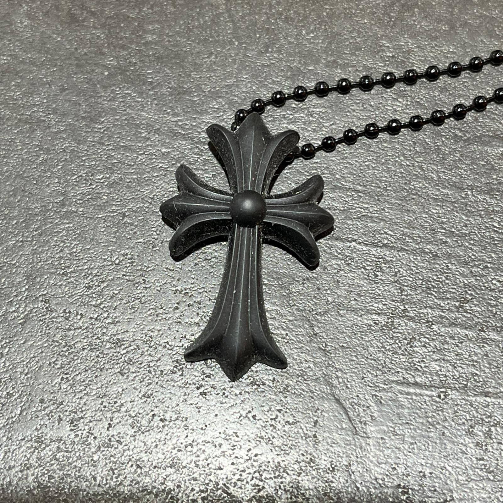 CHROME HEARTS ラバーネックレス シリコン クロス ネックレス