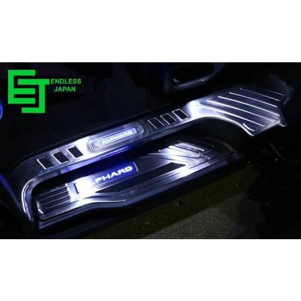 ALPHARD 10系　LEDスカッフプレート 青 未使用 ALPHARD 10系 LEDスカッフプレート 青 未使用 ALPHARD 10系 LED