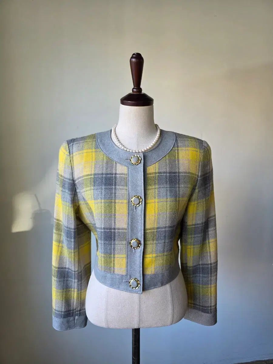 チェック クロップド ジャケット - メルカリ