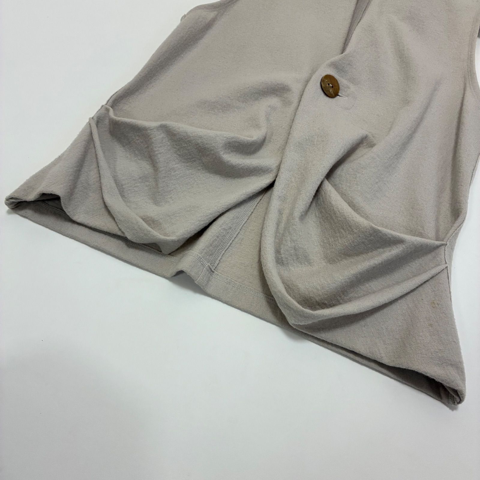 ヨーガンレールベスト　グレーベージュ JURGEN LEHL ヨーガンレール ベージュ コットン×カシミヤ ジレ ベスト