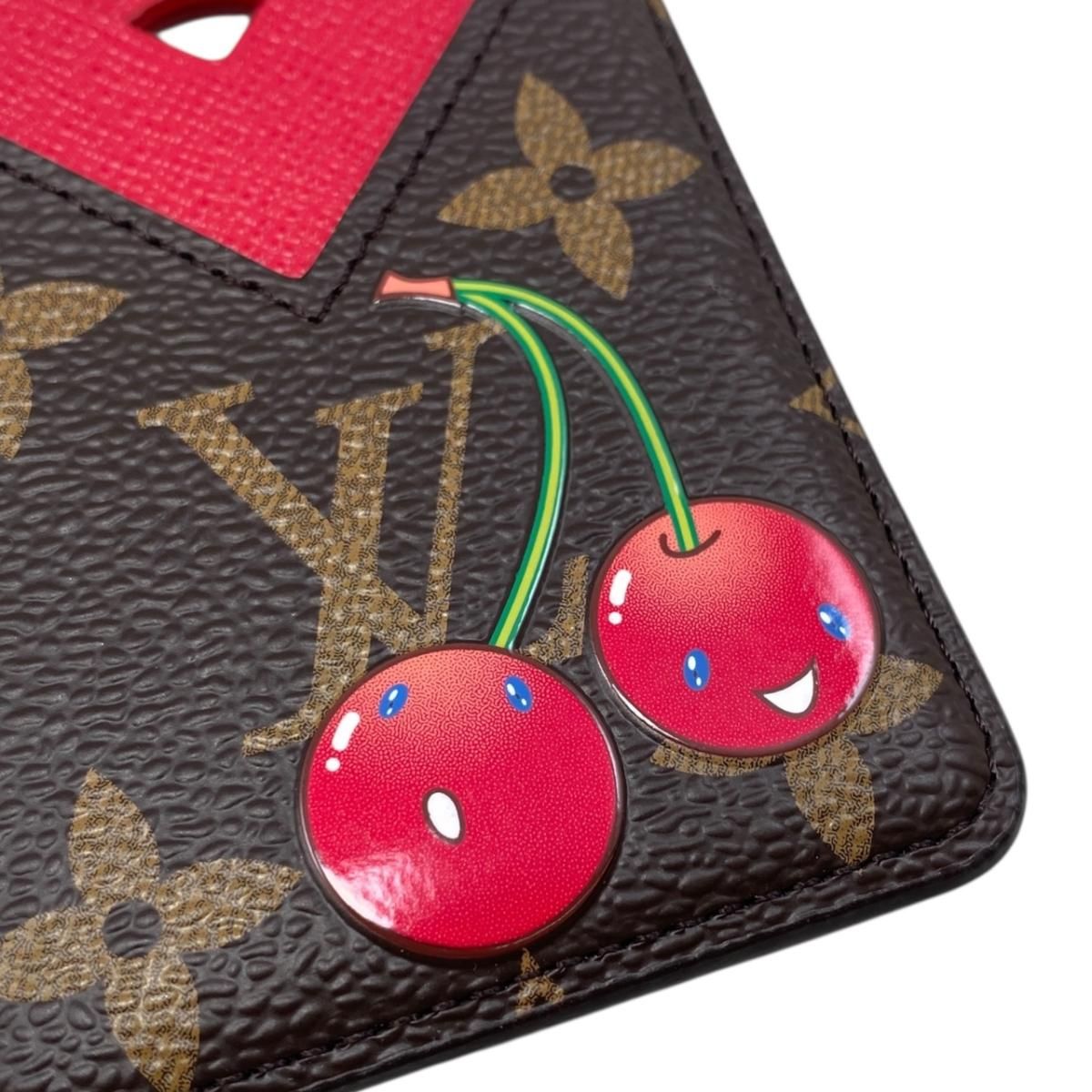 新作　村上隆　コラボ　LV × TM ポルト カルト・マグネット　未使用品 村上隆◇チェリー♪】ルイヴィトン カードケース マグネット (Louis