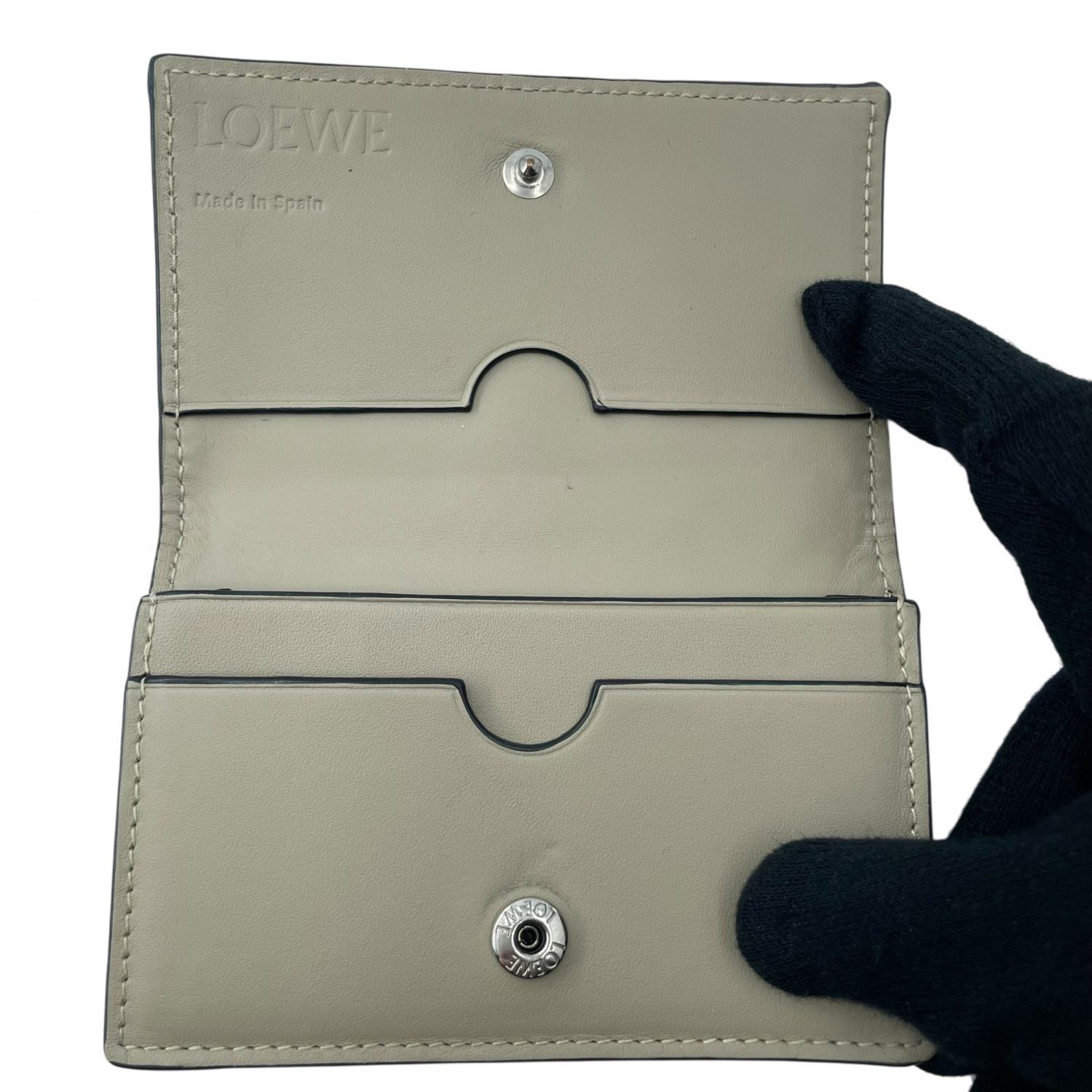 ロエベ LOEWE 名刺ケース カードケース ベージュ 未使用 新品 箱付き