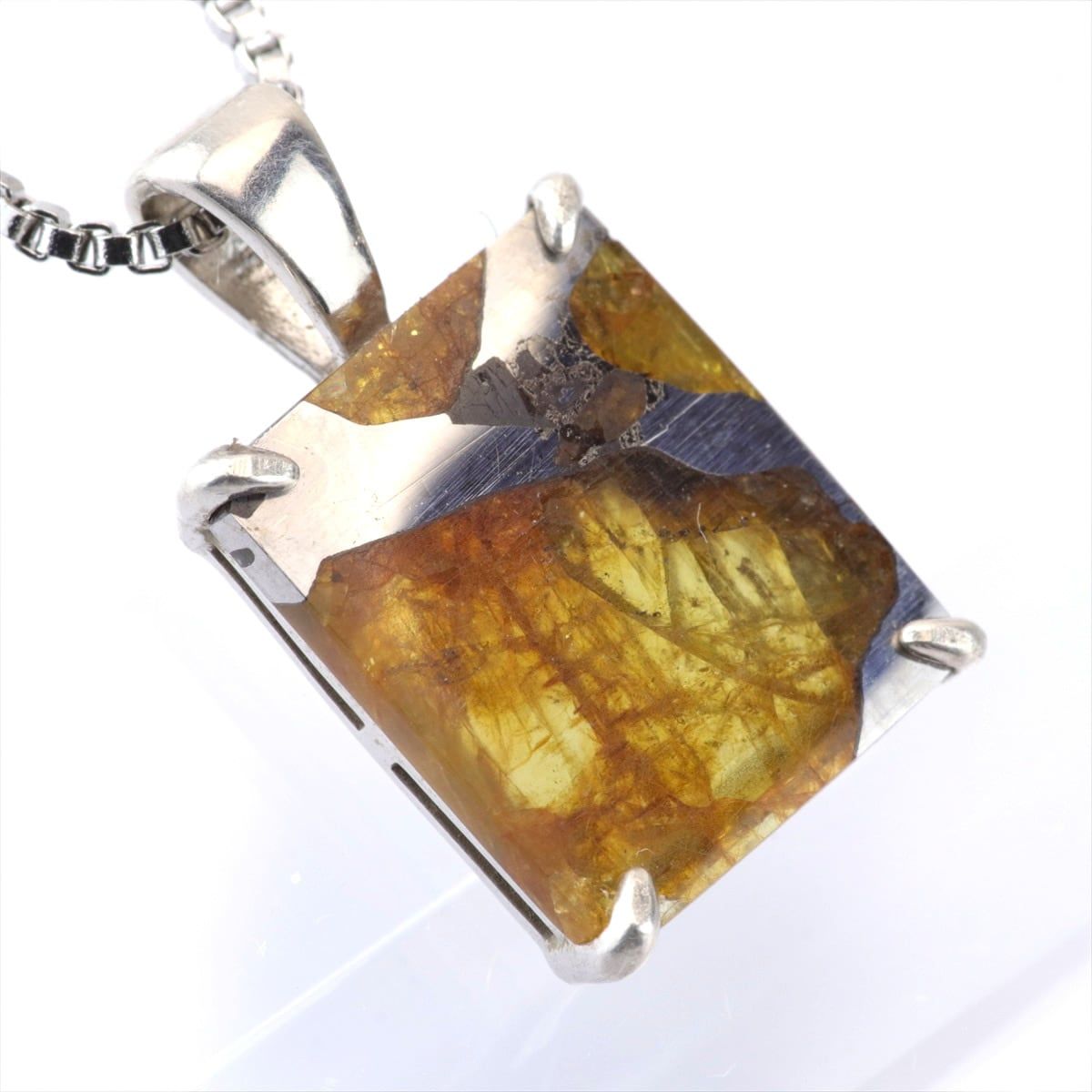 隕石　メテオライト　イミラック　ペンダントトップ付き イミラック 隕石 1.5g パラサイト ネックレス ペンダント トップ