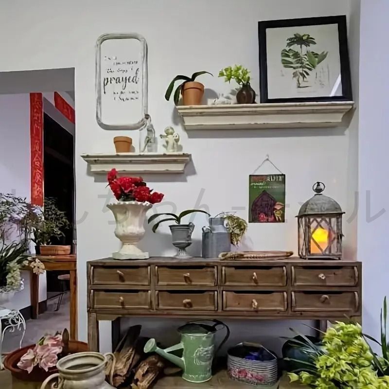 ウォールシェルフ 飾り棚 壁掛けラック フレンチレトロ ヴィンテージ