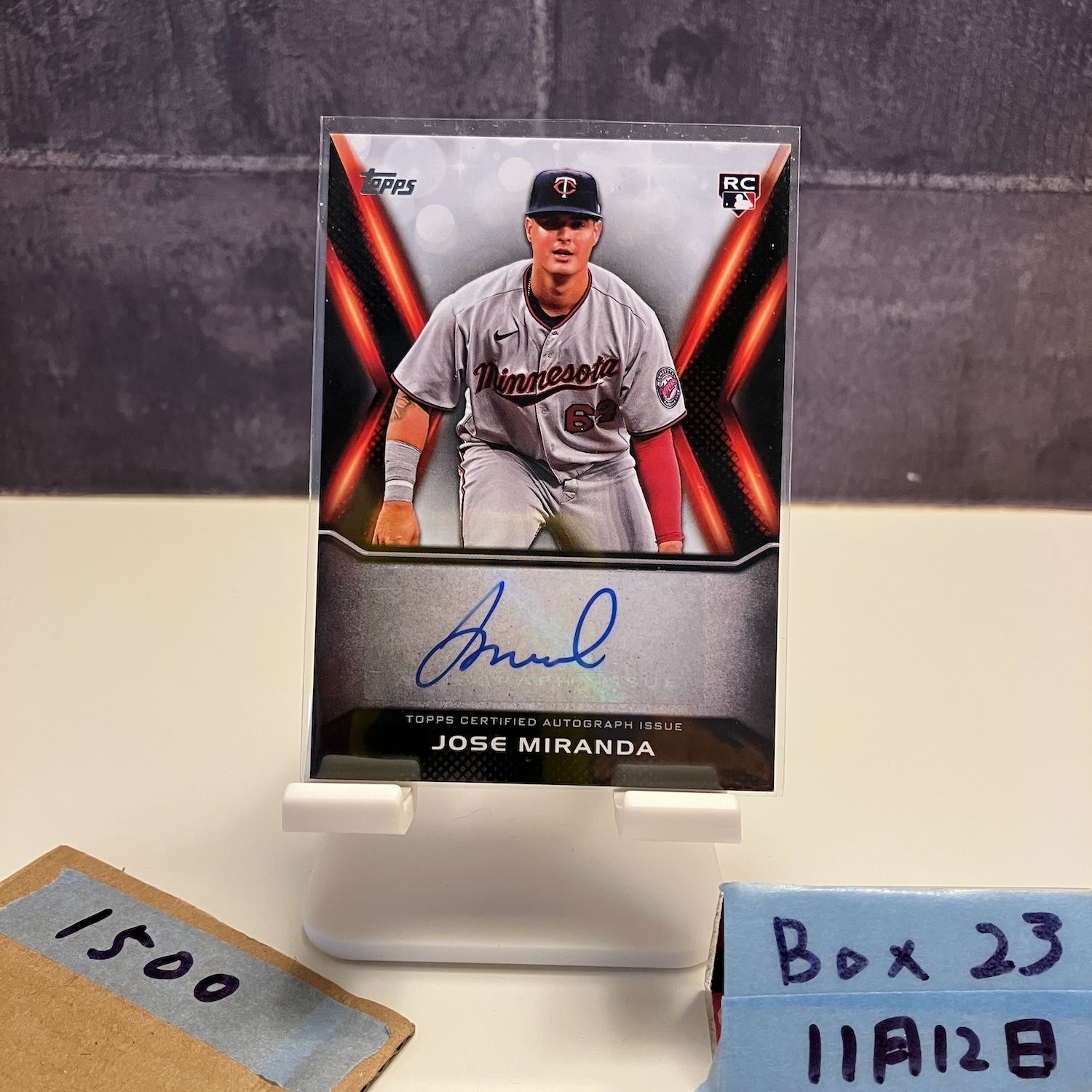 2022 Topps Japan Edition Jose Miranda 直筆サインカード Minnesota