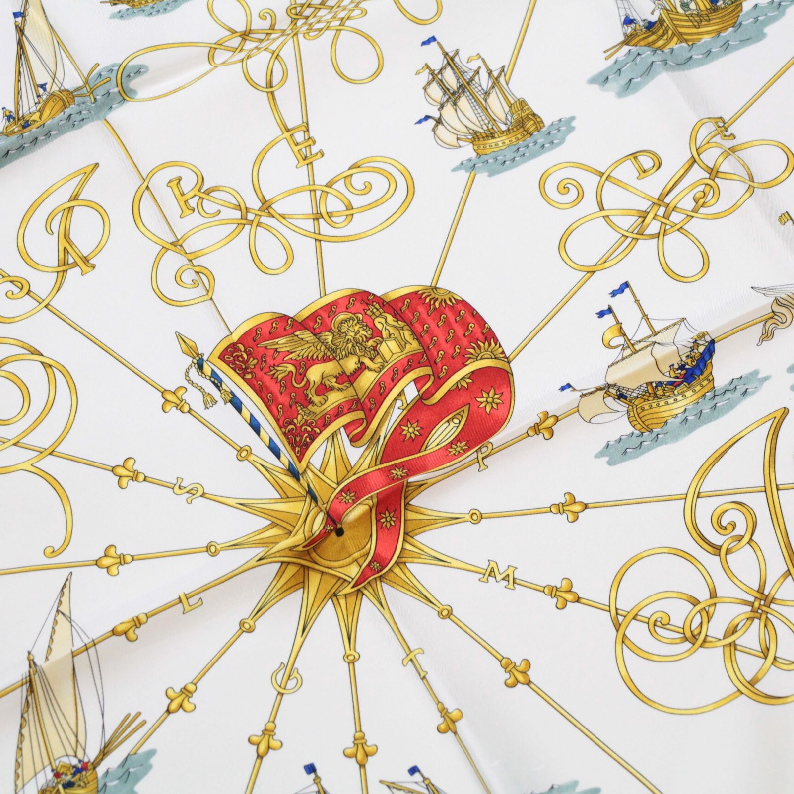 エルメス HERMES カレ90 大判スカーフ VOILES DE LUMIERE 光の帆船