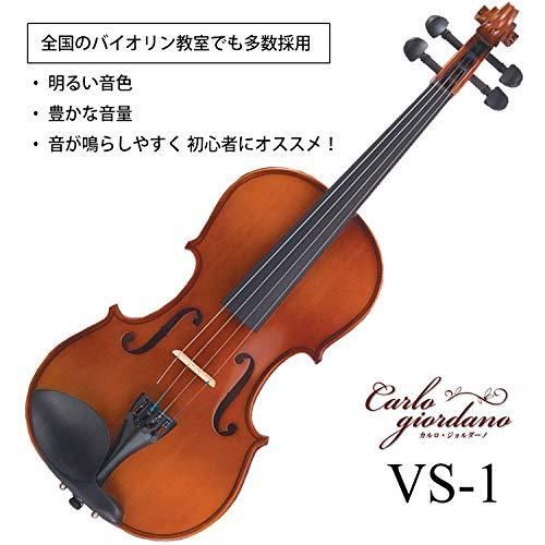バイオリン 1/10サイズ カルロジョルダーノ【7点セット】 カルロジョルダーノ VS-1 4/4 バイオリンセット 初心者 入門用に