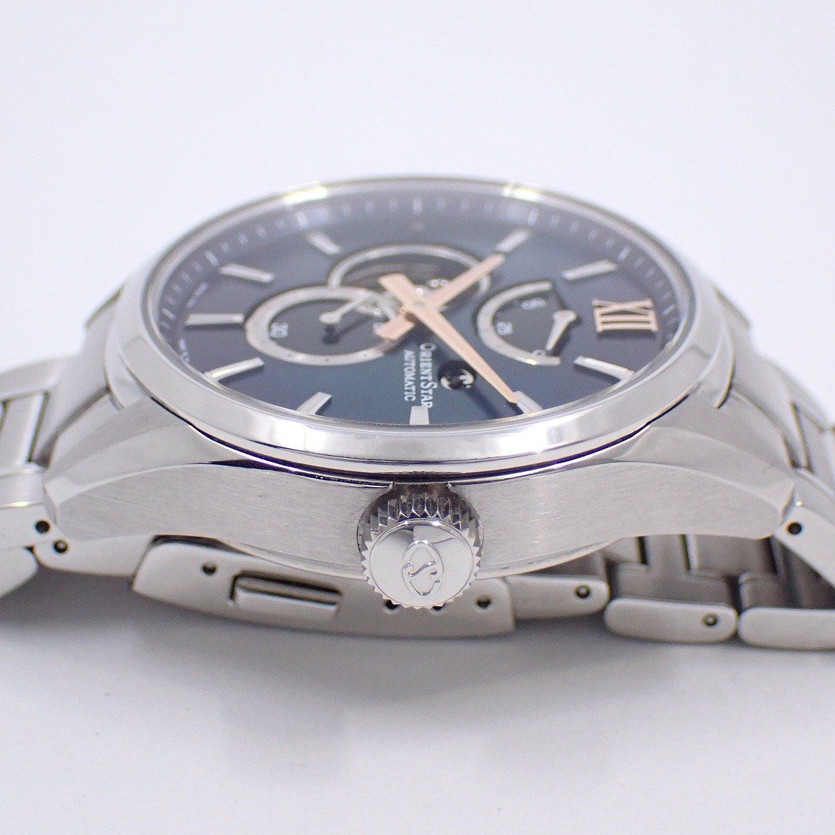  オリエントスター コンテンポラリー M34 F7セミスケルトン 自動巻き 腕時計 ブルーグリーン文字盤 RK BY0001A いおき質店 人気商品 自動巻き時計 腕時計(アナログ)