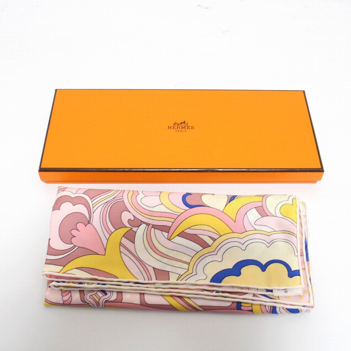 HERMES エルメス カレ 45 ガヴロッシュ フォーブルレインボー シルク