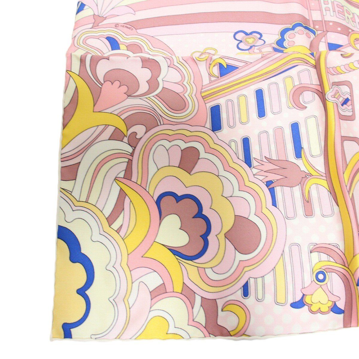 HERMES エルメス カレ 45 ガヴロッシュ フォーブルレインボー シルク