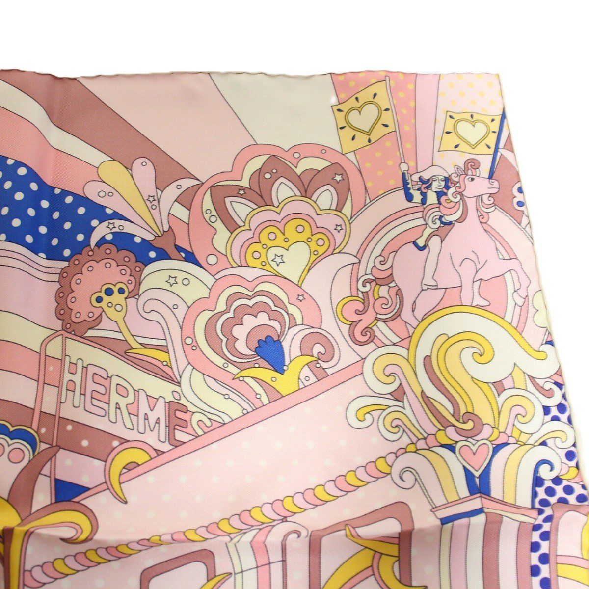 HERMES エルメス カレ 45 ガヴロッシュ フォーブルレインボー シルク