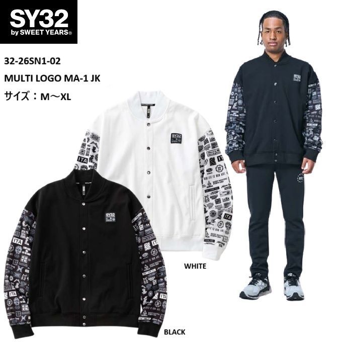 SY32 by SWEET YEARS MA-1ジャケット ロング 長袖 メンズ ゴルフ