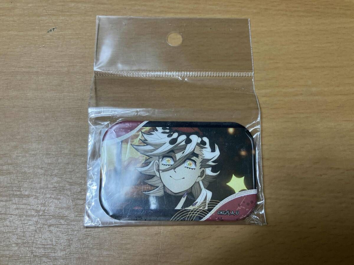 未開封品 鬼滅の刃 刀鍛冶の里編 童磨 メモリーズスクエア缶バッジ 鬼