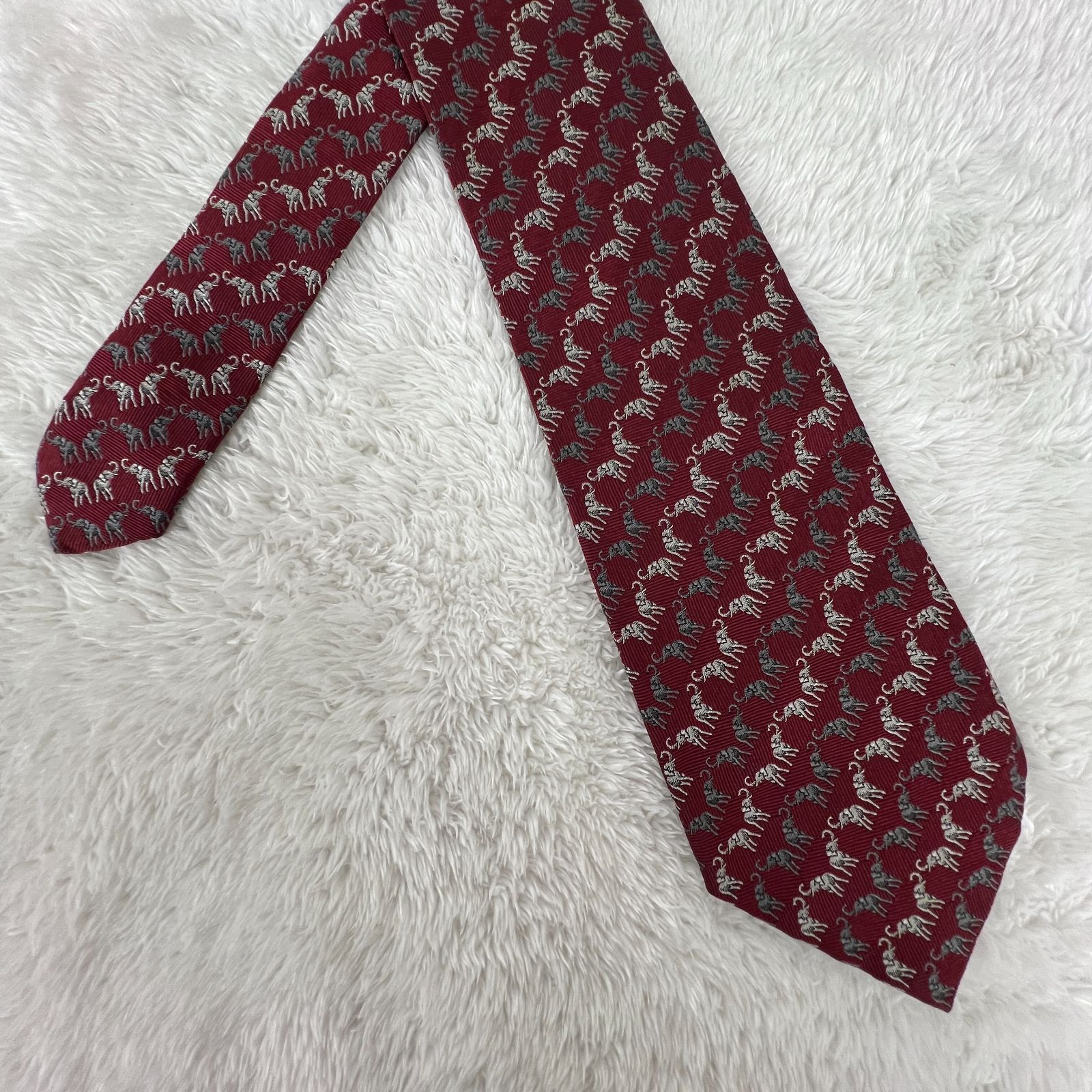 訳アリ》DOMINIQUE FRANCE (ドミニックフランス) シルクネクタイ