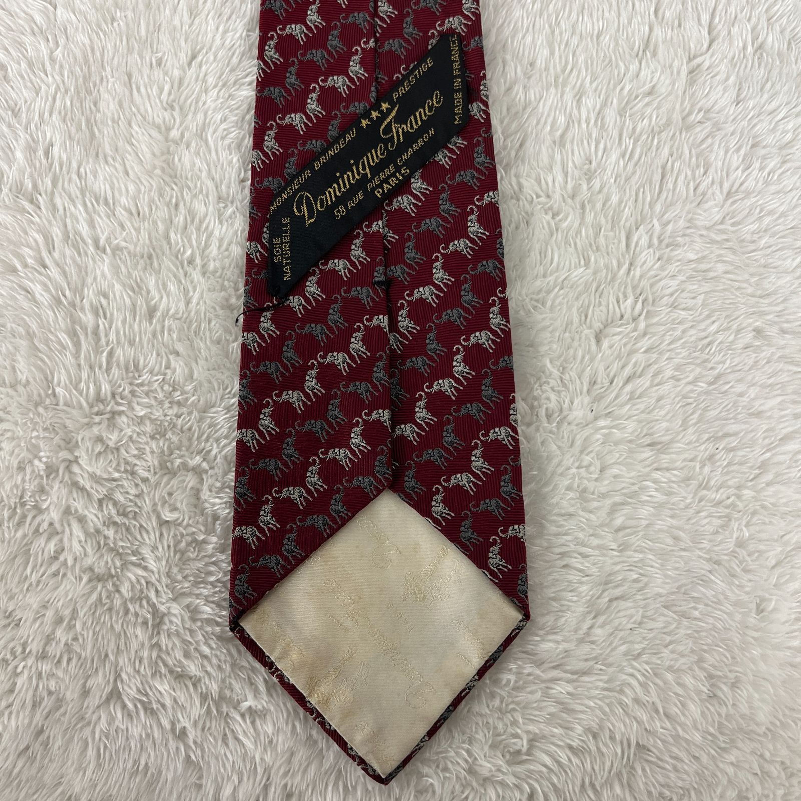 訳アリ》DOMINIQUE FRANCE (ドミニックフランス) シルクネクタイ