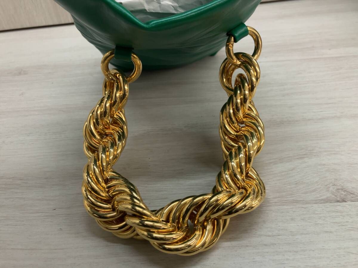 JIL SANDER ジルサンダー DRAWSTRING CHAIN BAG レザーハンドバッグ 