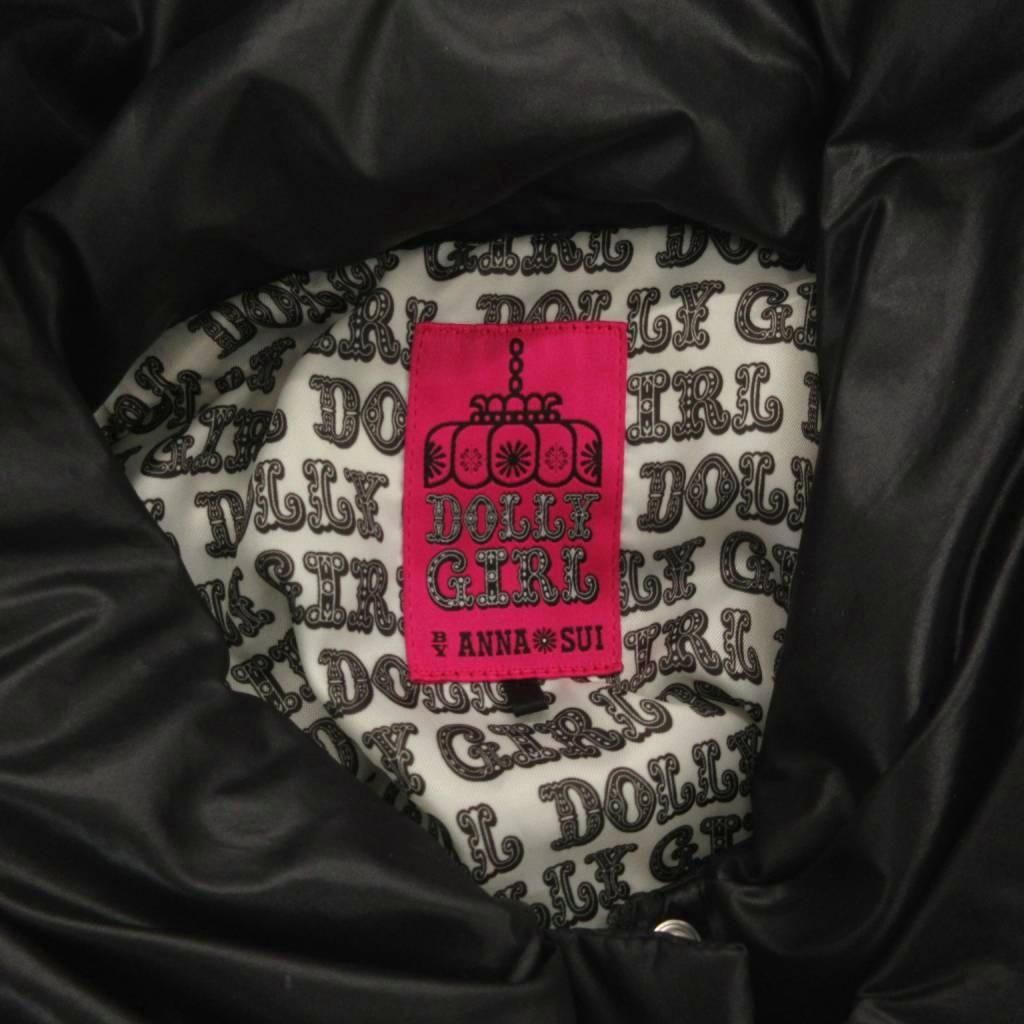DOLLY GIRL BY ANNA SUI ダウン コート ジャケット 2 M DOLLY GIRL BY ANNA SUI ダウンコート ロング 黒 花柄裏地 - メルカリ