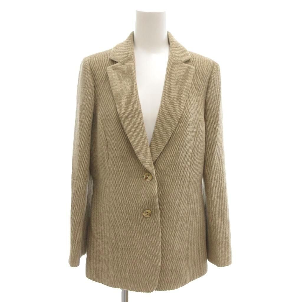 新品 レリアン テーラードジャケット 高級ウール イタリア製 M ベージュ 上品 レリアン Leilian 美品 ロロピアーナ テーラードジャケット ウール 7