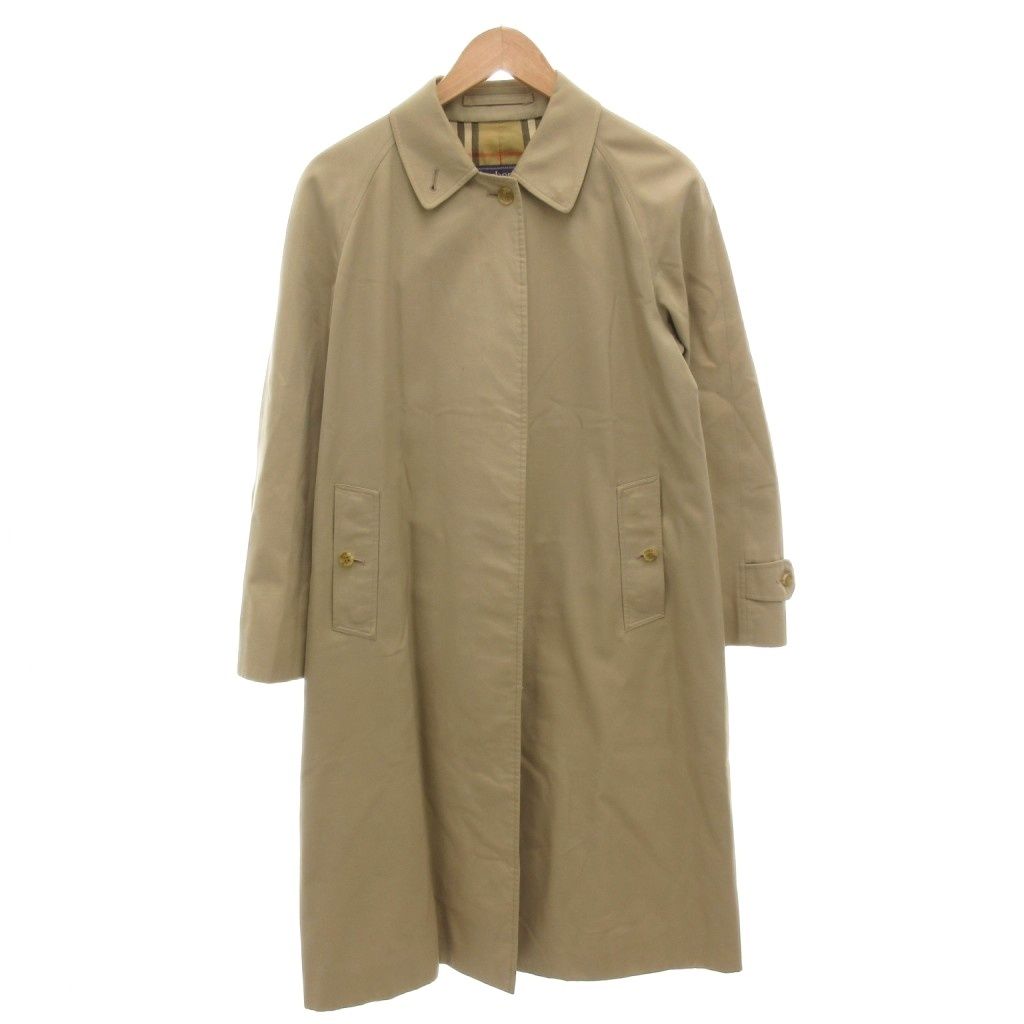 【美品】バーバリーロンドン 比翼仕立て ステンカラー コート 上品 ノバチェック バーバリーノバチェック ステンカラー コートライナー付