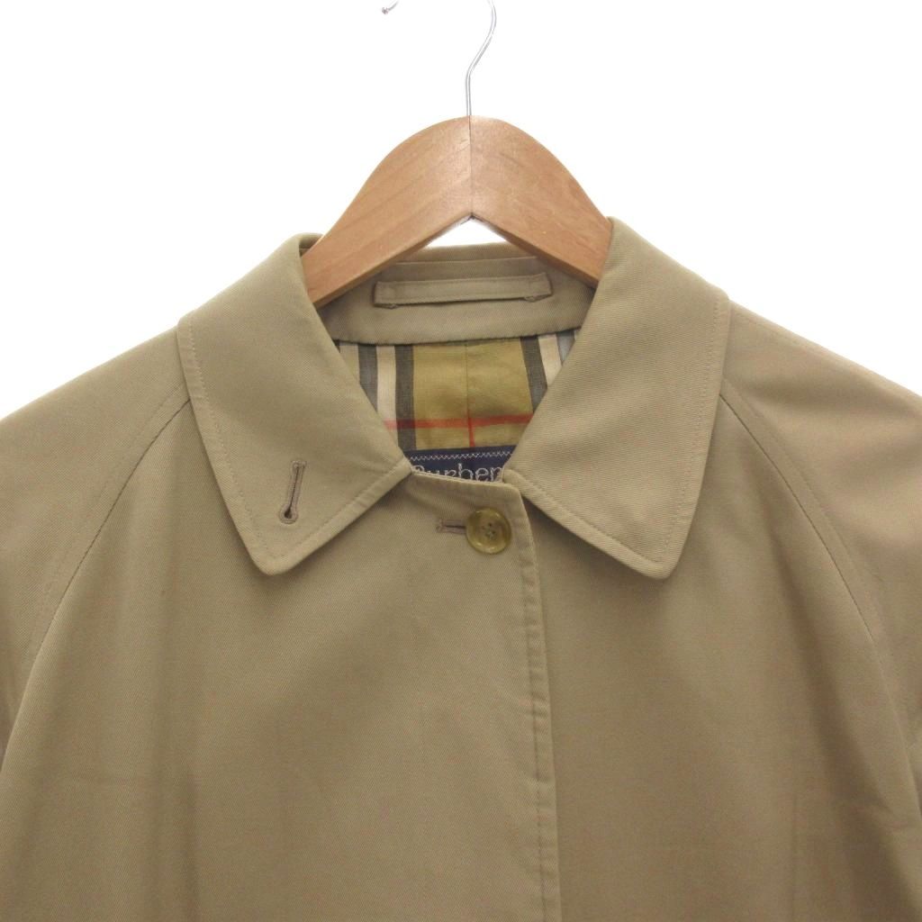 【美品】バーバリーロンドン 比翼仕立て ステンカラー コート 上品 ノバチェック バーバリーズ Burberrys ヴィンテージ ステンカラーコート 裏地ノバ