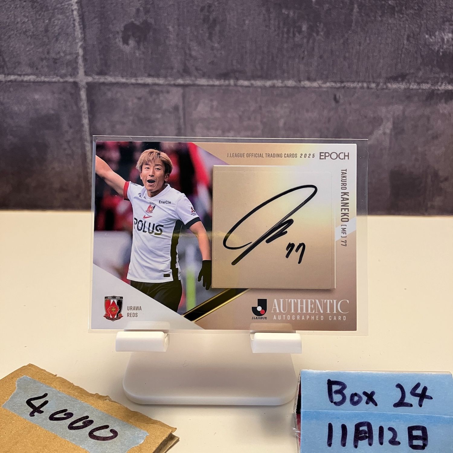 2025 EPOCH 金子拓郎 37/55 直筆サインカード 浦和レッズ Jリーグ