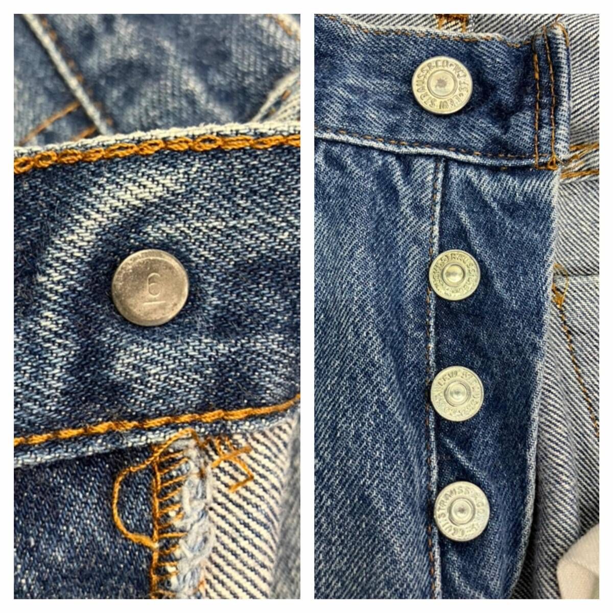 LEVI'S 501/66後期/リーバイス/デニム/ジーンズ/ボタン裏6/small e