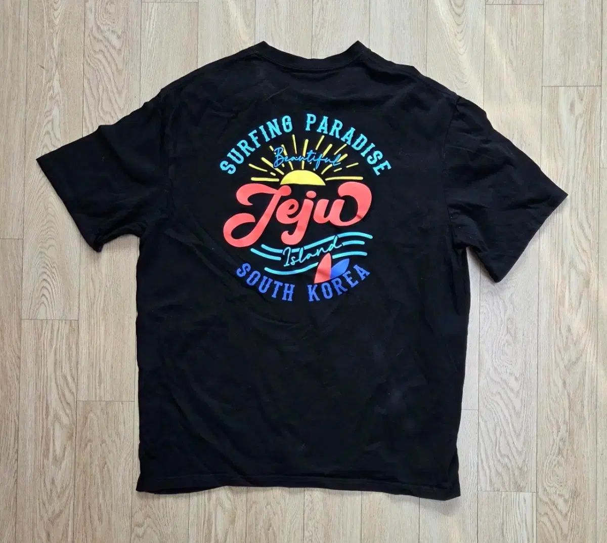 未使用 チェジュ島 サーフィン パラダイス 半袖T XLサイズ (110程度)