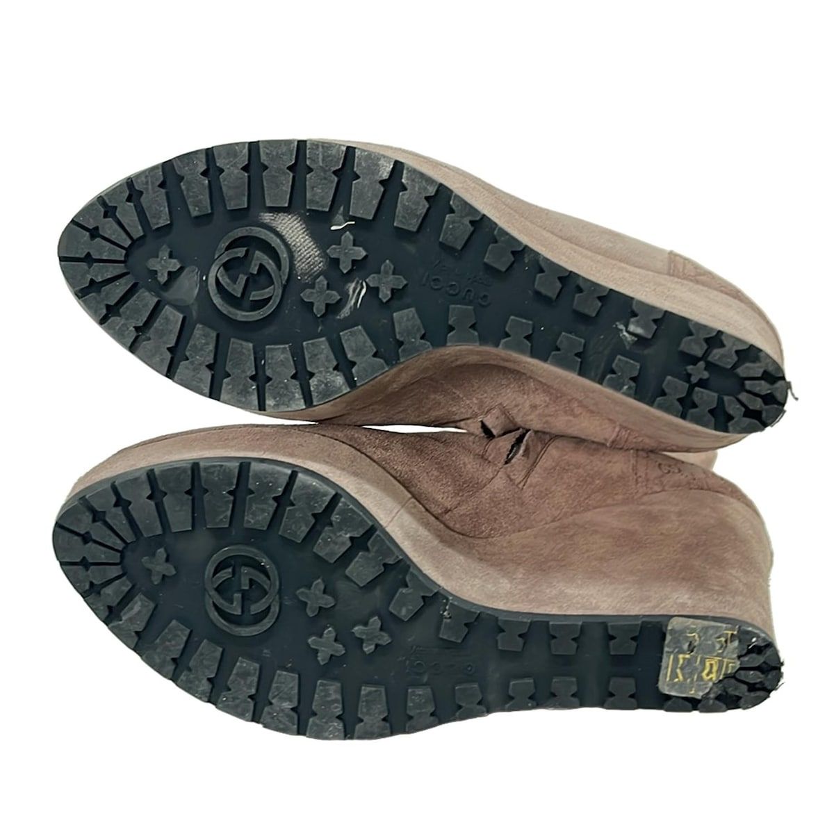 GUCCI(グッチ) ロングブーツ 36 レディース 296265 ピンク ウェッジ