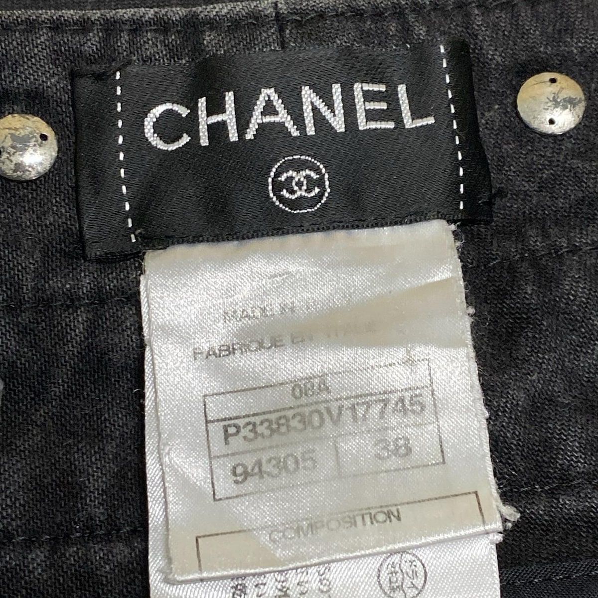 CHANEL(シャネル) ジーンズ サイズ38 M レディース P33830V17745 黒  
