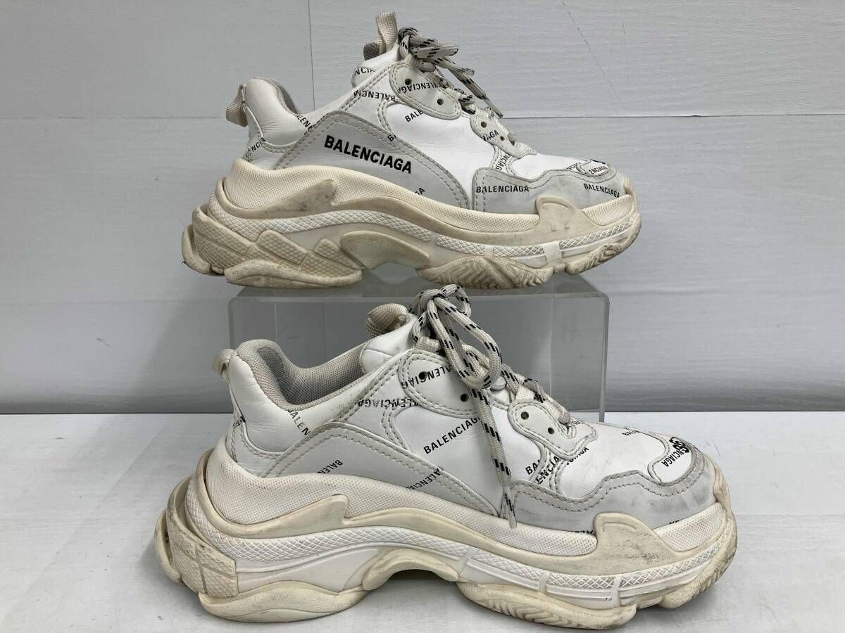 レザースニーカー ホワイト BALENCIAGA バレンシアガ／tripleSトリプル