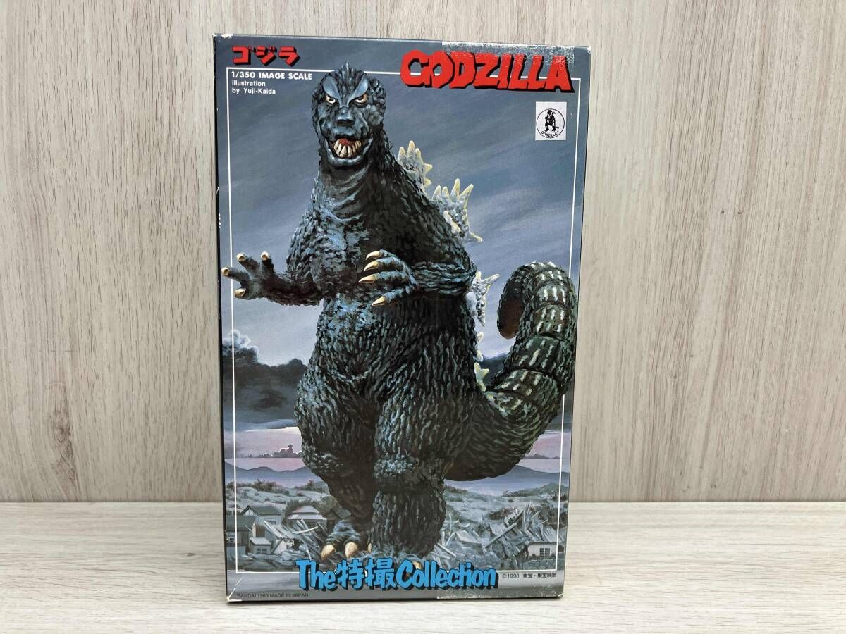 現状品 】バンダイ 1/350 スケール ゴジラ(モスラ幼虫付) The特撮