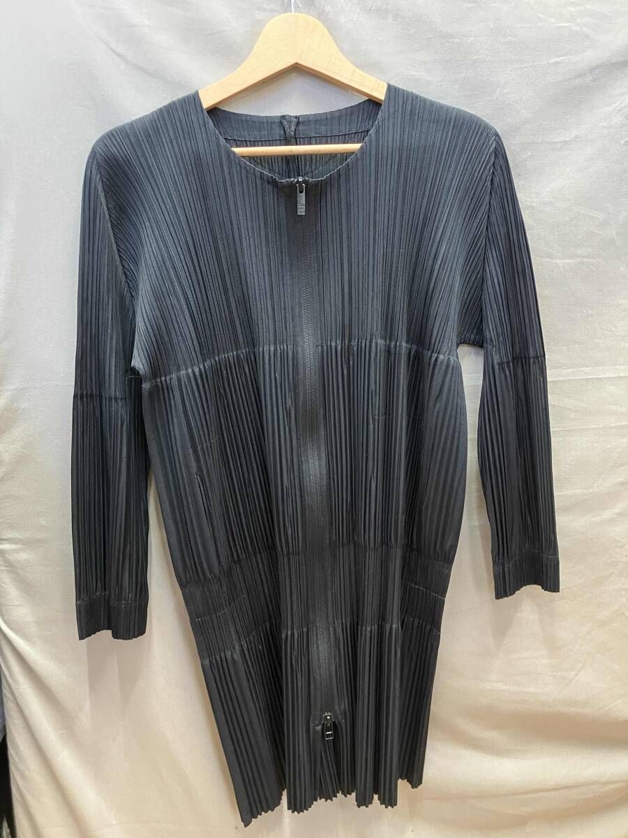 PLEATS PLEASE ノーカラージャケット サイズ3 PLEATS PLEASE/プリーツプリーズ/ノーカラージャケット/PP33-JA411/BLK