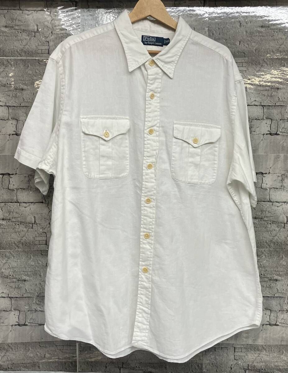 POLO RALPH LAUREN ポロ ラルフローレン リネンコットン ホワイト XXL