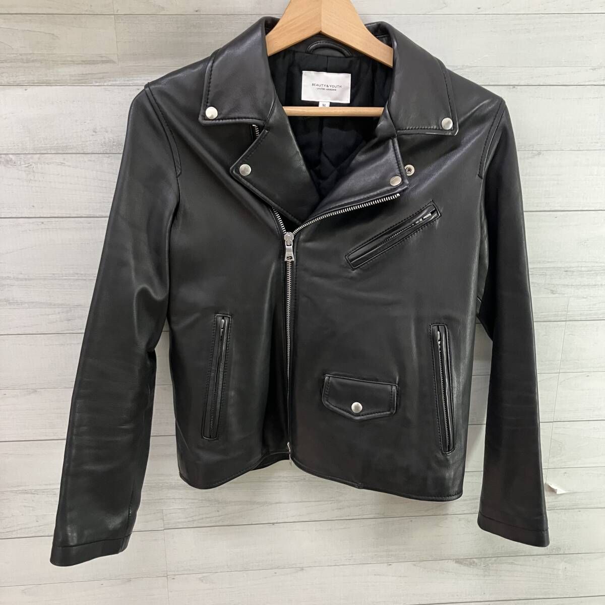 極美品✨ユナイテッドアローズ ダブルライダース ラムレザー ジャケット 3L BEAUTY&YOUTH UNITED ARROWS ユナイテッドアローズ ダブルライダース
