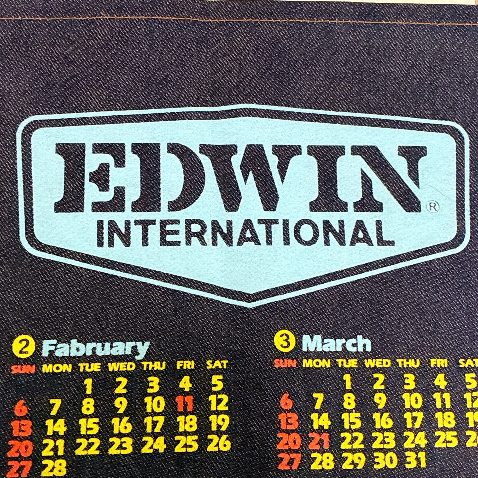 ヴィンテージ EDWIN エドウィン 1994年 デニムカレンダー バナー