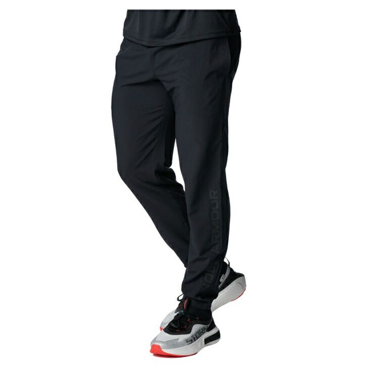 アンダーアーマー パンツ メンズ UNDER ARMOUR UA フレッシュウーブン トレーニング ウーブンパンツ 軽量 フィッティド ドローコード付き  6001544 Black（001） LG