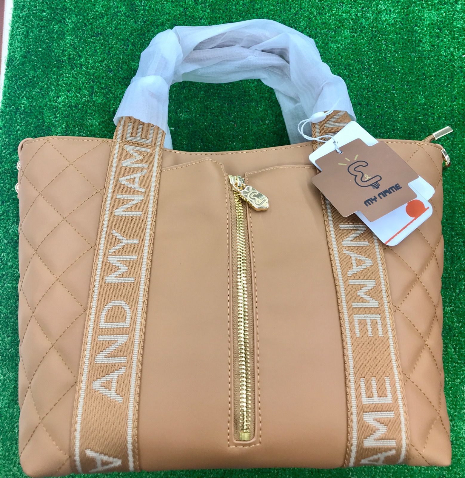 my name ラウンドバッグ大 ブラウン