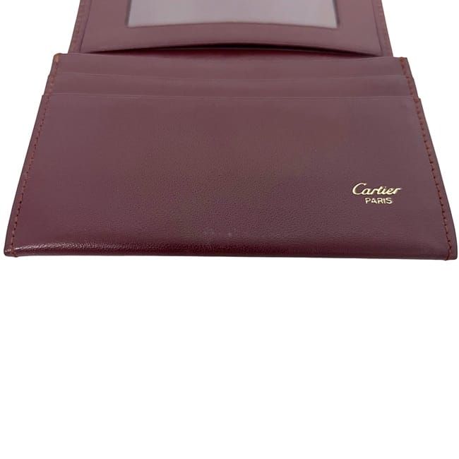 カルティエ カードケース ボルドー マスト 名刺入れ レザー 中古