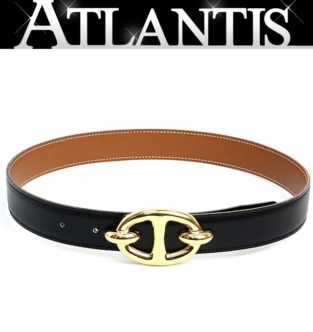 広尾店】エルメス HERMES シェーヌダンクル リバーシブルベルト