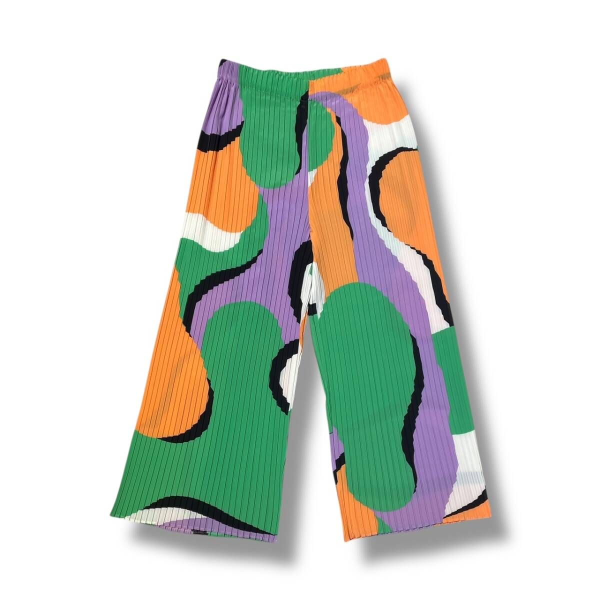 20ss ISSEY MIYAKE IM02FF625 all over pattern wide pleats pants
